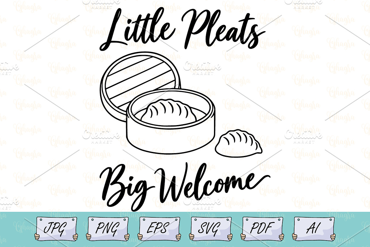 Dumpling Steamer Welcome Line Art, an Object Illustration by Ghagra (Photo 1 of 6)