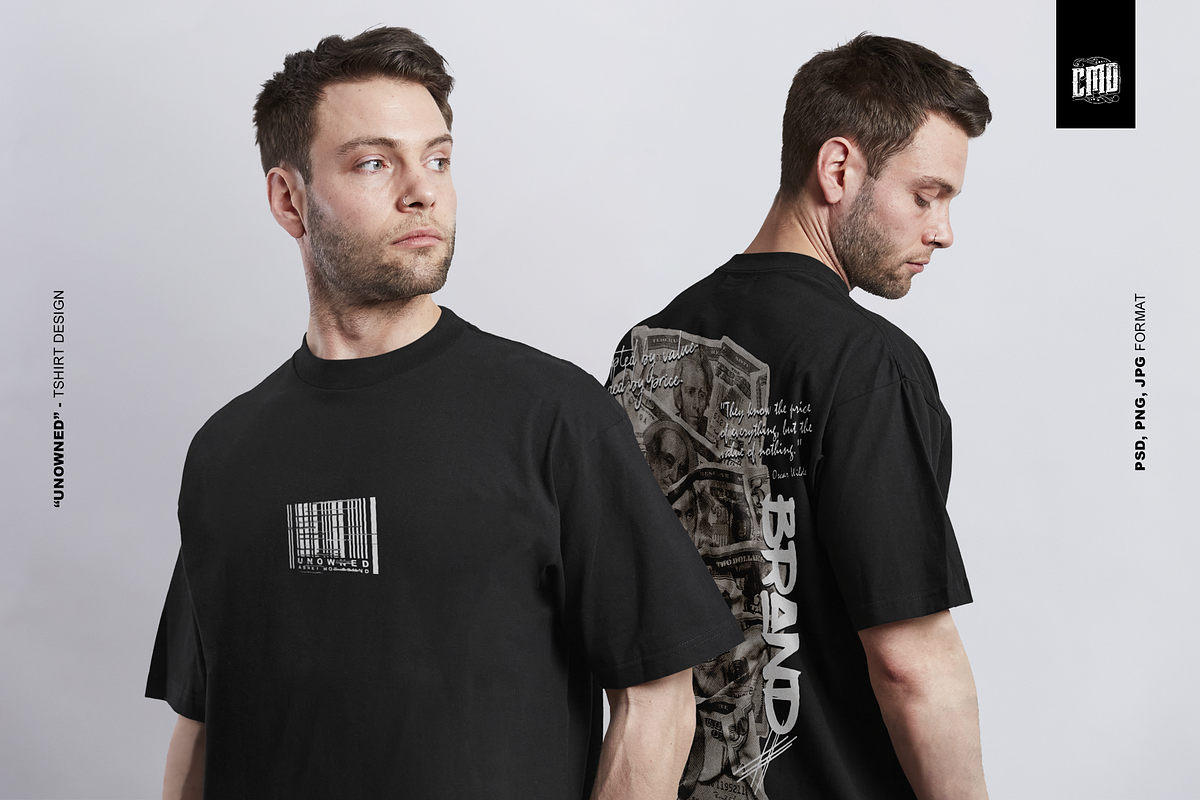 UNOWNED - Streetwear T-Shirt Design, an Object Graphic by Cmd Project (Photo 5 of 11)