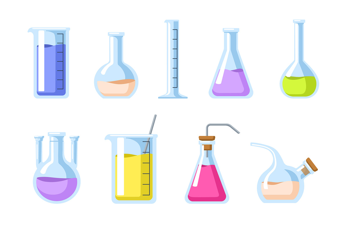 Laboratory glassware set, pattern, an Object Illustration by Good Studio (Photo 2 of 7)