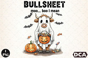 Funny Cow Halloween PNG, an Illustration by DreamCafeArt (Thumbnail 1 of 7)