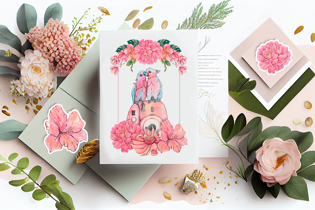 Sea journey. Summer watercolor set, an Object Illustration by VerAna (Photo 9 of 19)