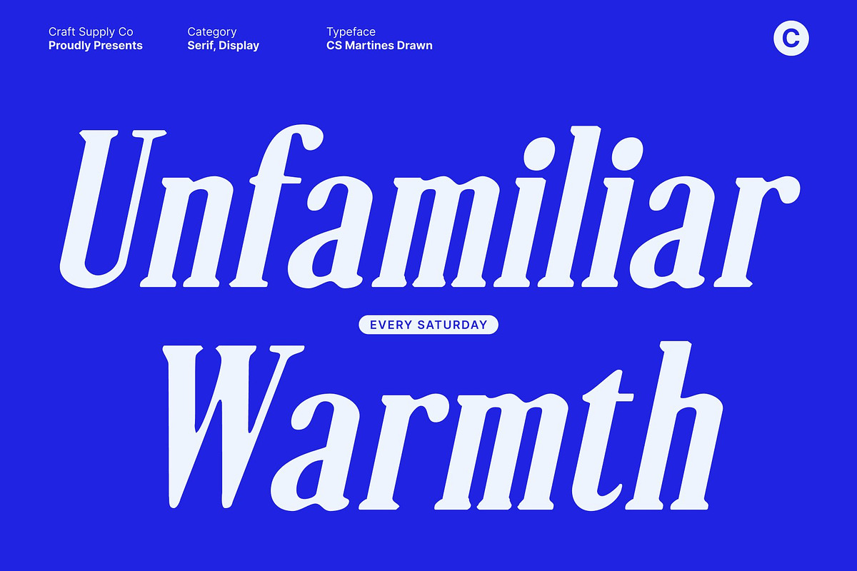 CS Martines Drawn, a Serif Font by Craft Supply Co. (Photo 3 of 8)