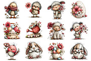 Whimsical Easter Clipart Bundle, an Illustration by Dream Creation (Thumbnail 6 of 6)