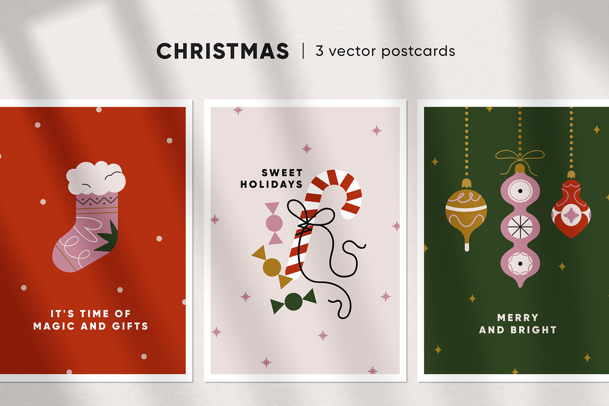 Christmas holidays cards, posters, an Illustration by Good Studio (Photo 1 of 4)