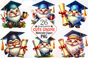 Graduation Gnome Clipart, an Illustration by RobertsArt (Thumbnail 1 of 7)