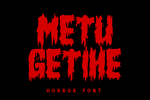 METU GETIHE - Horror Font