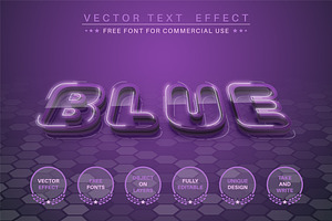 Blue Light - Editable Text Effect