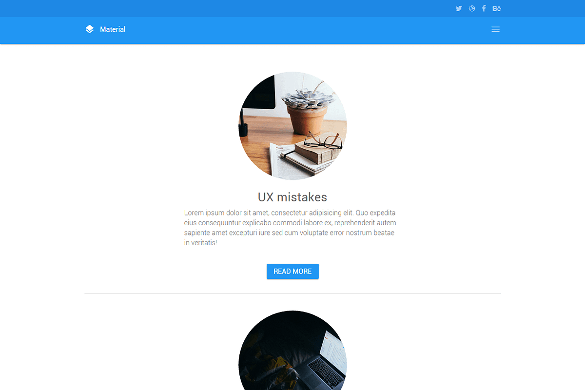 Material: Elegant Website Template, a Bootstrap Template by Devero (Photo 6 of 9)