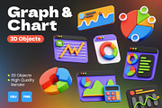 Graph and Chart 3D Icons, an Object 3D Model by Rakata Studio (Thumbnail 1 of 7)
