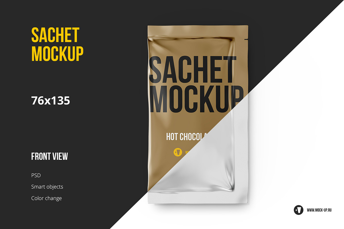 Wet Wipes Sachet Mockup, a Packaging Mockup by easymock (Photo 1 of 6)