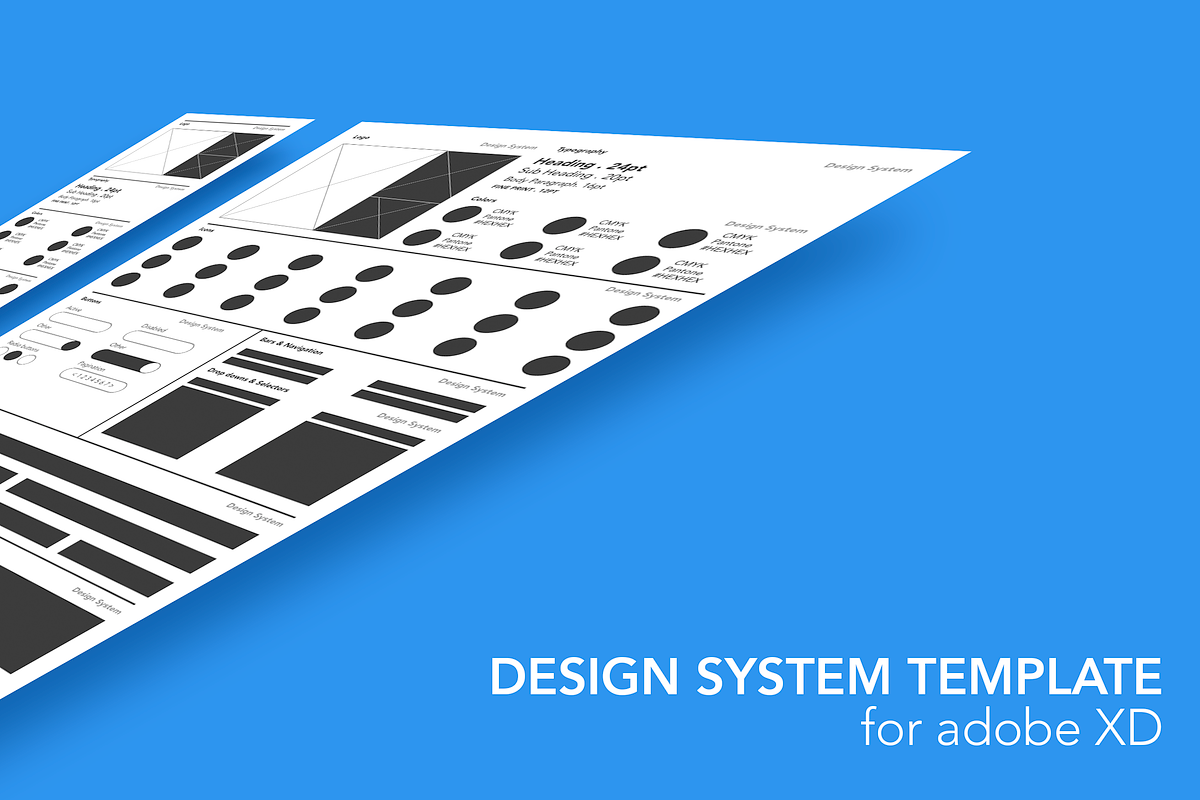 Design System Template | Adobe XD, an UI Kit Template by vanderdysDesign (Photo 1 of 2)
