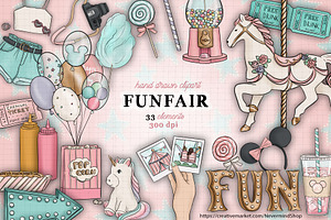 Carnival Pastel Clipart Kit