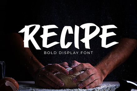 Recipe Bold Display Font, a Script Font by Giant Design
