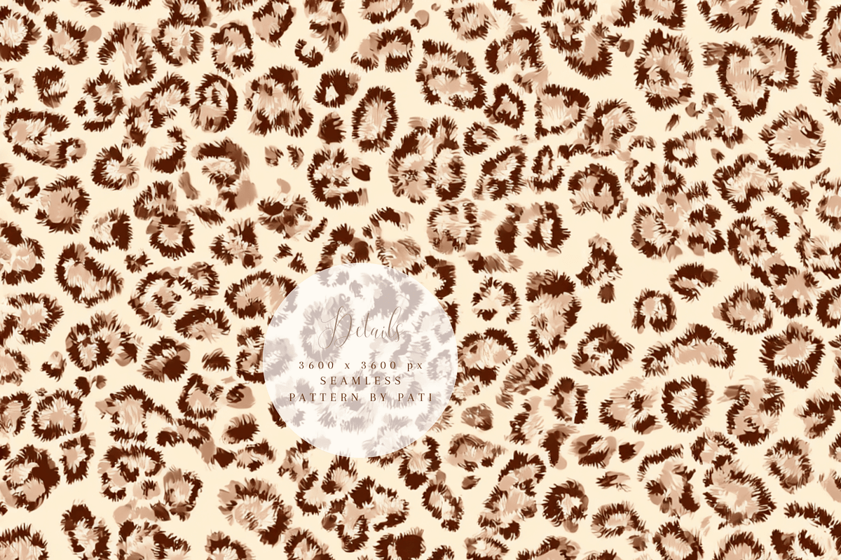 Leopard Seamless Pattern Sepia Tones, a Pattern Graphic by Pati Charm Studio (Photo 6 of 8)