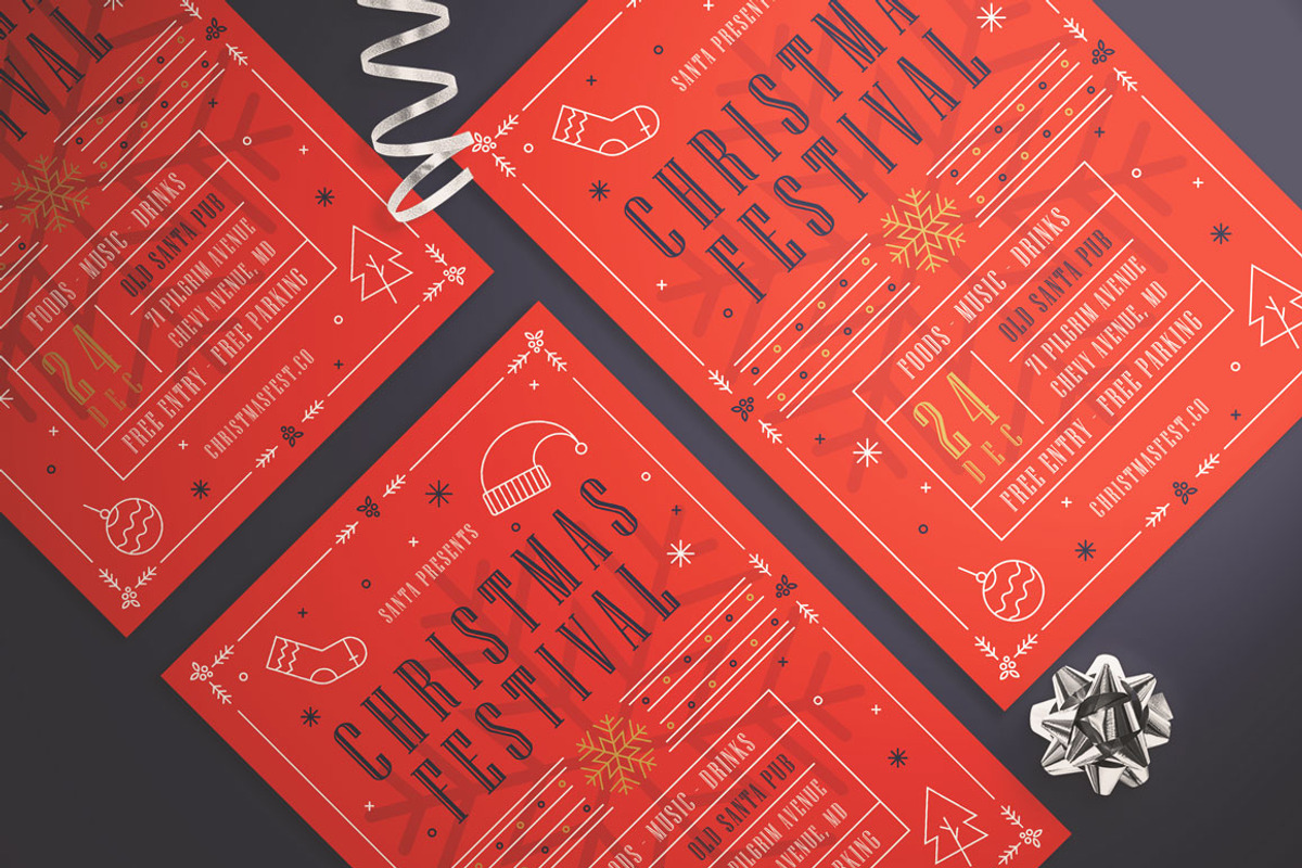 Christmas Festival Flyer, a Flyer Template by KMZVR.Lab (Photo 3 of 4)