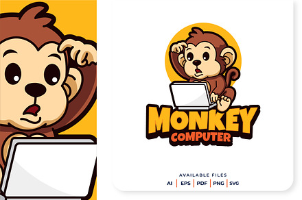 Monkey Computer Logo Design