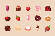 Sweet Dessert Illustration Set, a Food Illustration by studiogstock (Thumbnail 1 of 3)