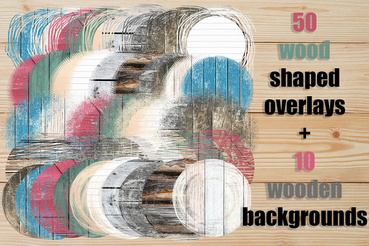 Wood Shapes Sublimation Backgrounds, a Shape Add-On by VetalStock (Photo 1 of 3)