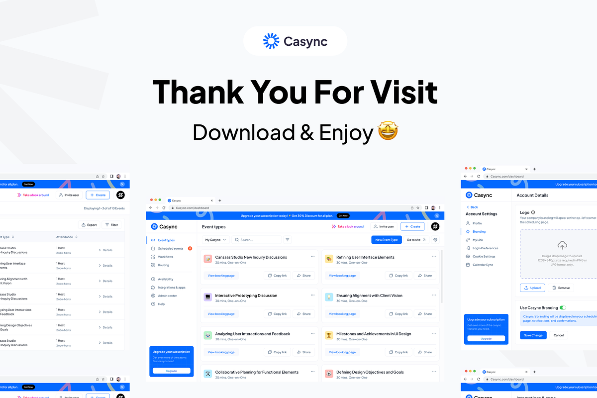 Casync - Appointment Dashboard, an UI Kit Template by cansaasstudio (Photo 6 of 6)