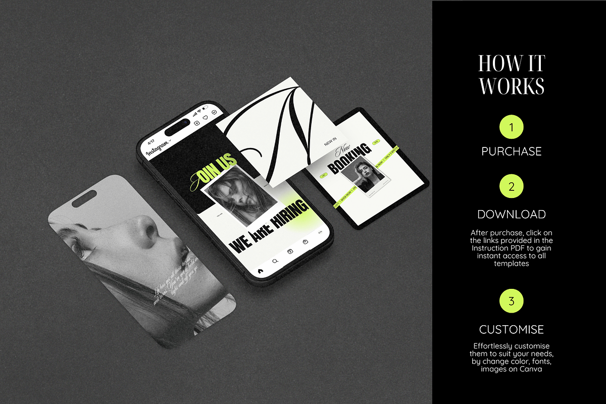 Bold Neon Social Media Templates, a Social Media Template by Row Creative (Photo 4 of 10)