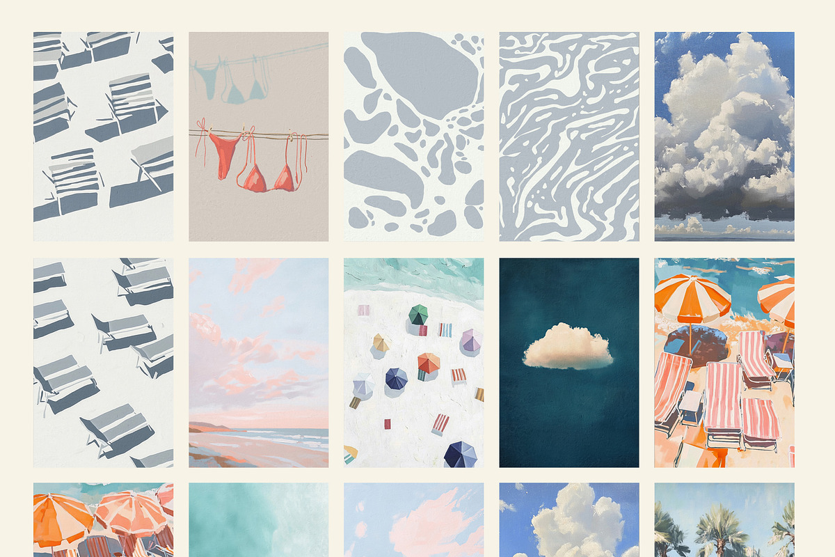 Coastal Wall Art Prints Bundle, a Background Graphic by Artemsky (Photo 13 of 15)