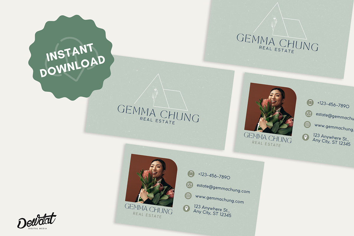 Realtor Business Card Template, a Graphic by Dewdat Digital Media (Photo 3 of 8)