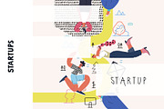 Startups flat vector illustrations, a Templates & Theme by Grivina's shop (Thumbnail 17 of 45)