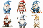 Watercolor Festive Gnomes Collection, an Illustration by Craft Nest (Thumbnail 4 of 6)