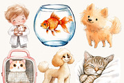 Watercolor Cute Vet Clipart Bundle, a Person Illustration by SparkyDesignsUS (Thumbnail 4 of 8)