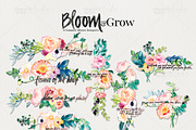 Bloom & Grow Watercolors, an Illustration by iHeartStudio (Thumbnail 2 of 3)