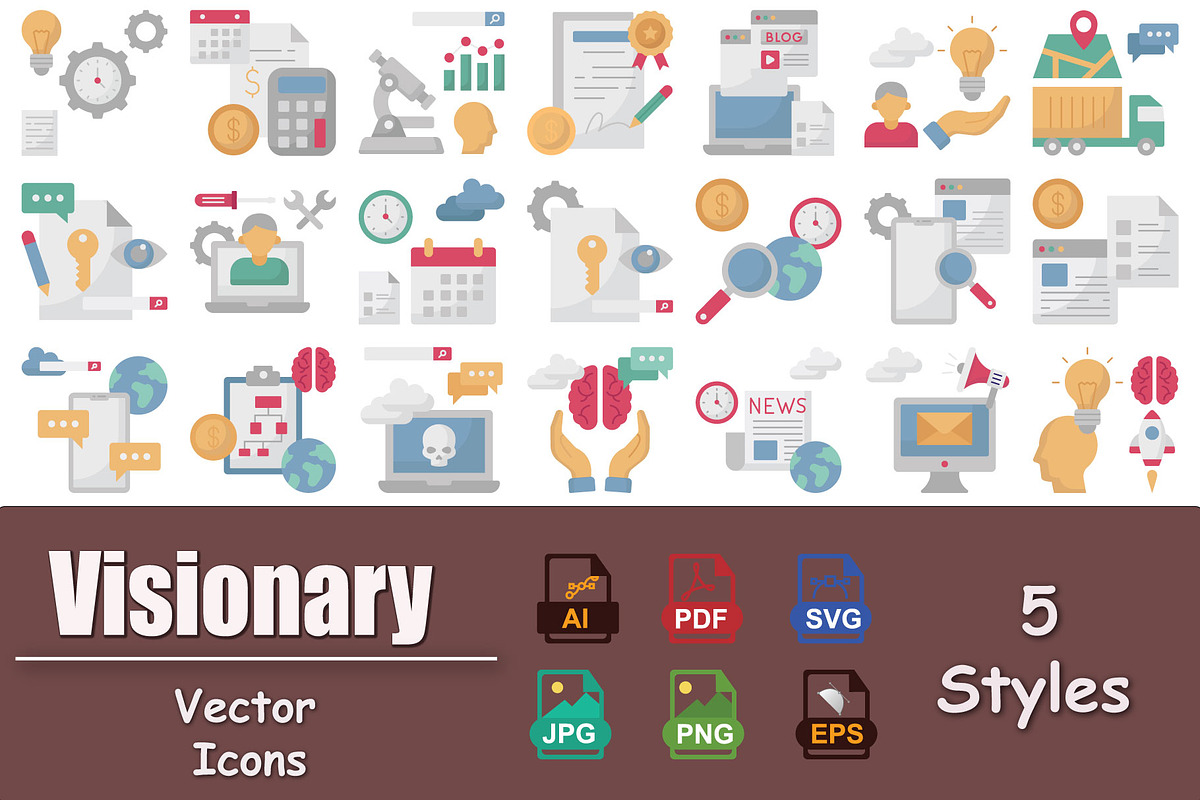 Visionary Vector Icon Pack, a Solid Icon by Vector Portal (Photo 1 of 5)