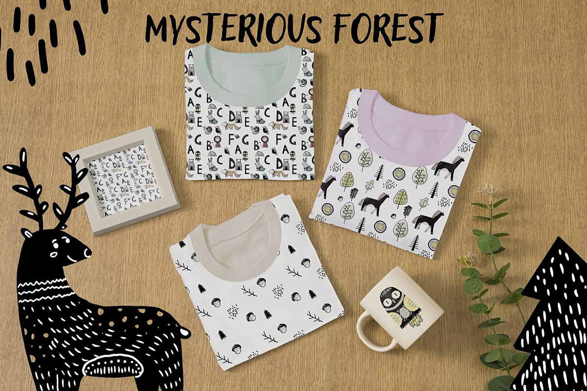 Scandinavian mysterious forest, a Pattern Graphic by Lineli (Photo 12 of 13)