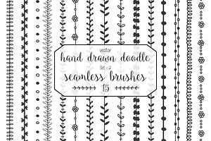 60 Doodle Vector Pattern Brushes