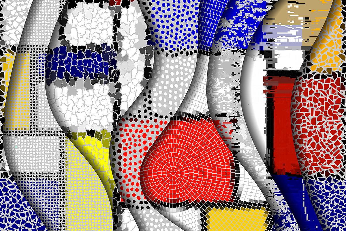 Piet Mondrian style patterns