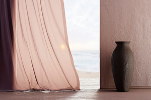 Empty room luxury summer beach house, an Architecture Photo by hitdelight