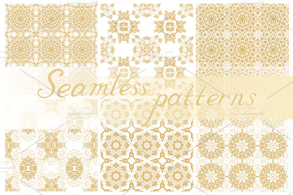 6 Seamless Golden Patterns