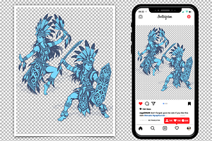 Dayak People Illustration