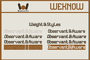 Observant and Aware font, a Sans Serif Font by weknow (Thumbnail 7 of 8)