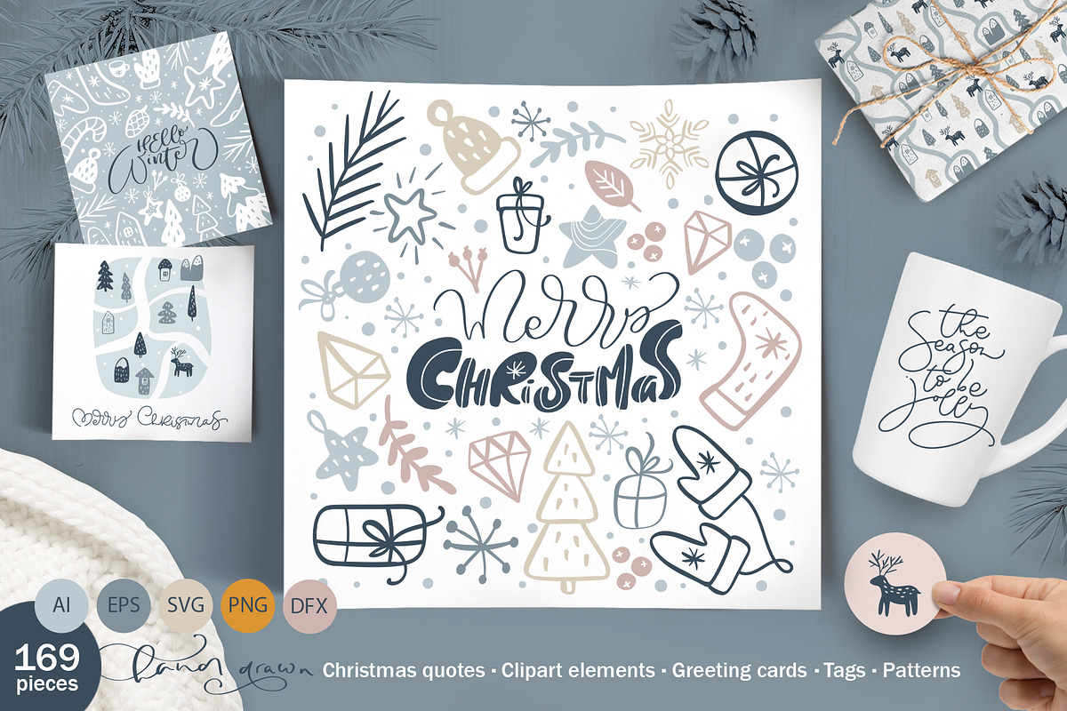 Merry Christmas nordic, an Object Graphic by Happy Letters (Photo 1 of 15)