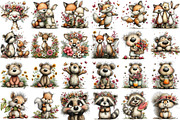Whimsical Summer Woodland Animal Cli, an Illustration by DreamPrint404 (Thumbnail 2 of 4)