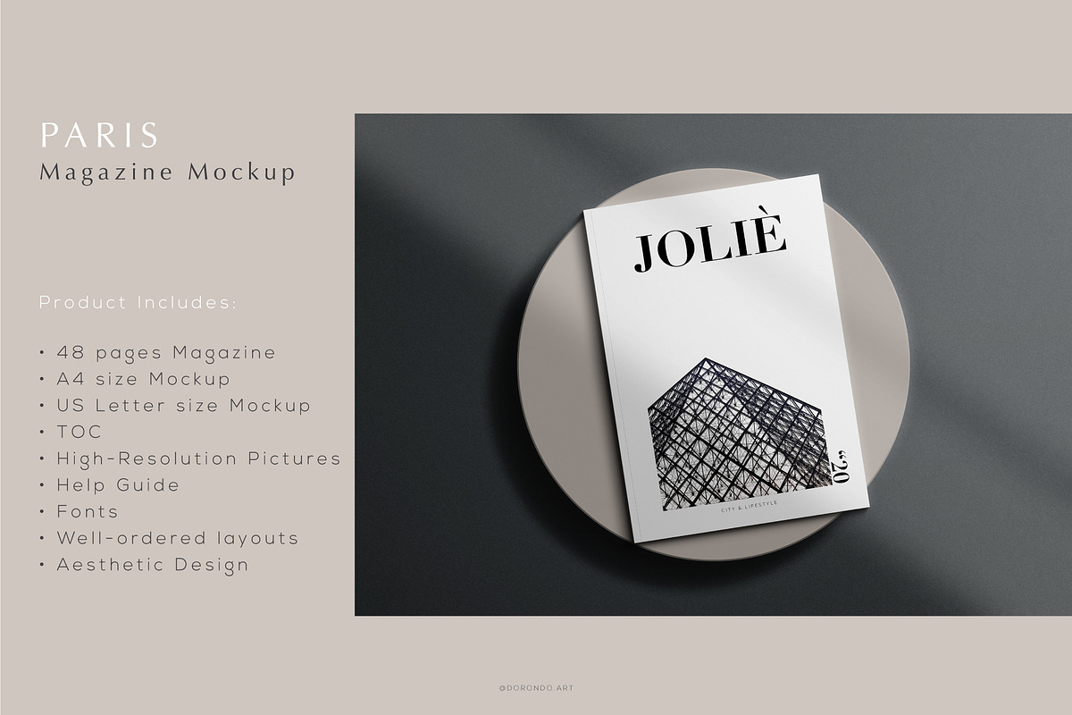 PARIS Magazine Template, a Magazine Template by Dorondo.Art (Photo 1 of 9)