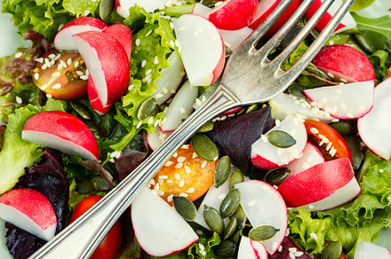 Light spring salad with vegetables, a Food & Drink Photo by MLunov MLunov
