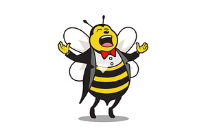 Opera Singer Bee Vintage Logo