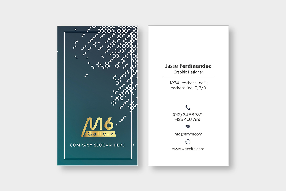 Halftone Business Card Template- S10, a Business Card Template by M6 Gallery (Photo 2 of 5)