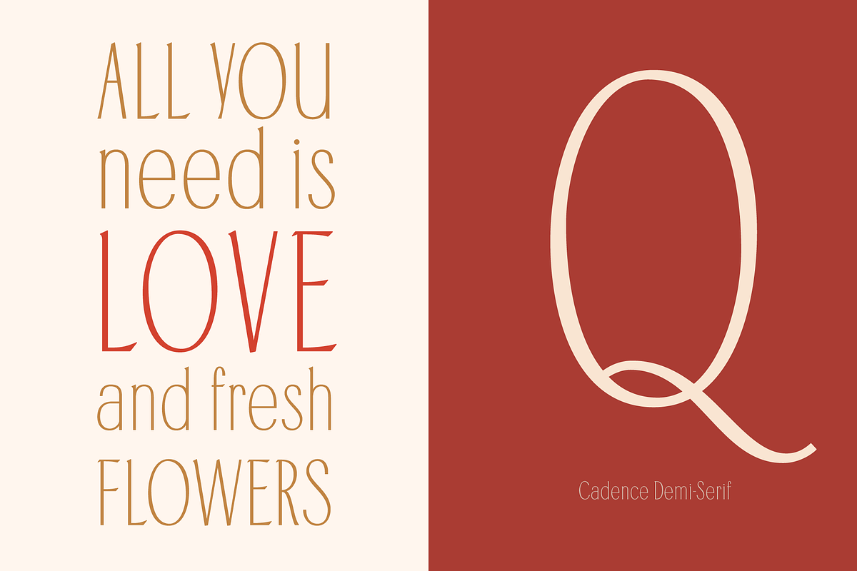 Cadence Demi-Serif Display Font, a Serif Font by Type and Graphics Studio (Photo 16 of 28)