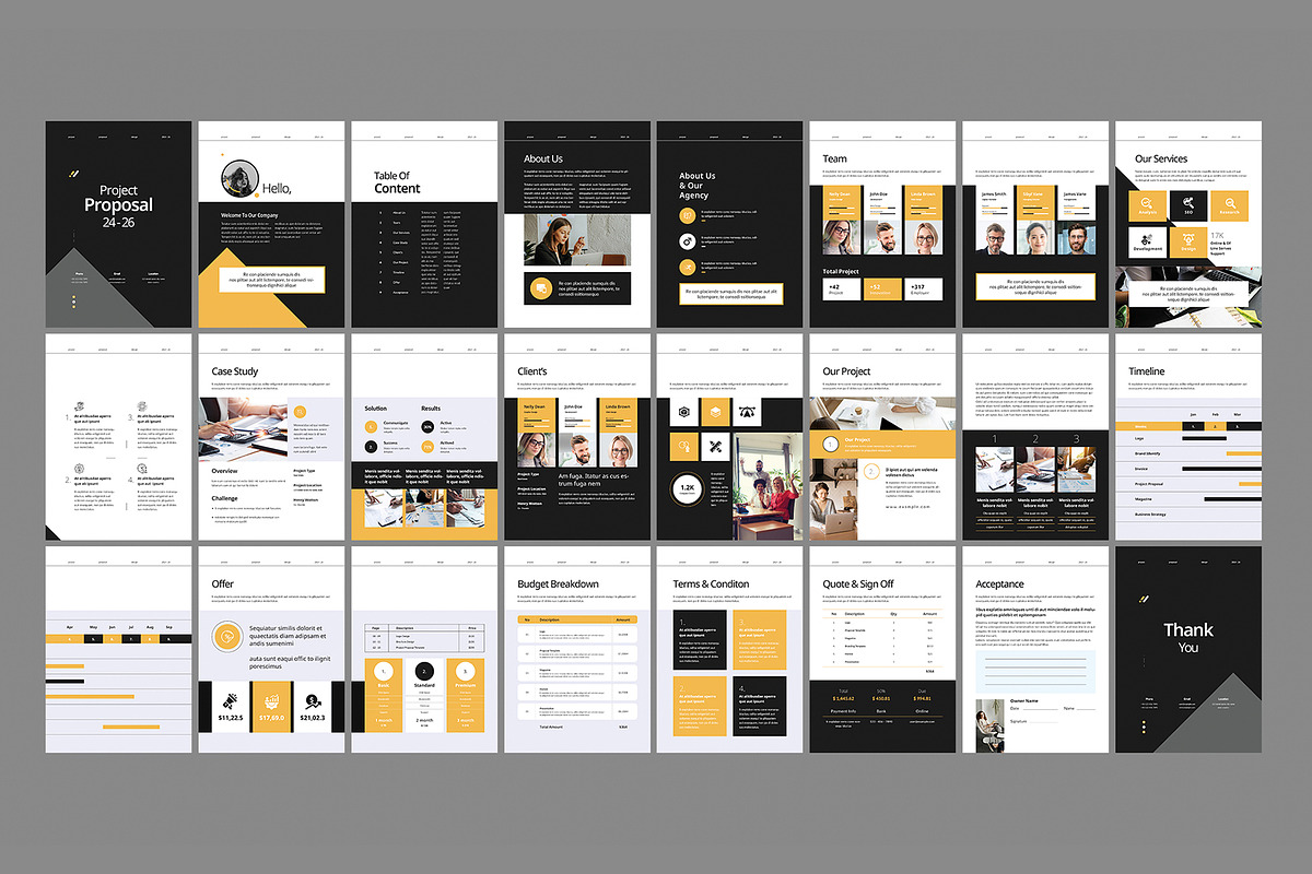 Project Proposal Brochure Template, a Brochure Template by White Graphic (Photo 15 of 16)