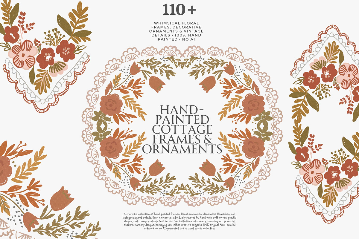 110+ hand painted frames corners, a Decorative Illustration by Patishop Art (Photo 3 of 10)