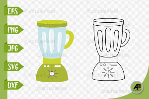 Juicer Outline With Clipart