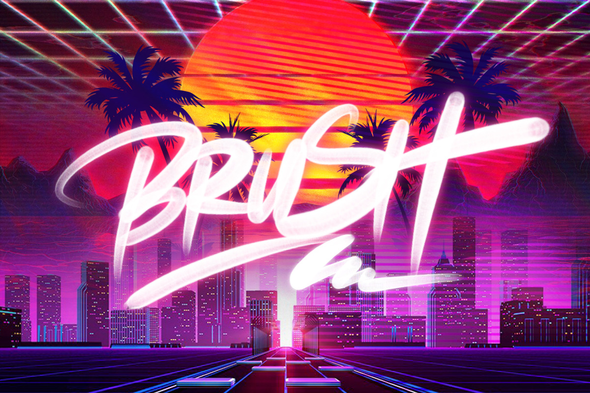 RETRO WAVE BRUSH (sale) preview 4