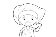 125x Kids of the World for Coloring, an Education Illustration by asantosg (Thumbnail 16 of 23)